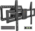 IWORKBOARD Full Motion 75 85 86 90 97'' TV Wall Mount Bracket, Loads 150 lbs Heavy Duty TV Mount, Swivel Tilt Extension Level, Complete Metal Bars & Wall Plate, up to 600x400mm VESA & 24'' Wood Studs