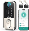 Hornbill WiFi Smart Lock Deadbolt, Keyless Entry Front Door Lock, Fingerprint Electronic Deadbolt Compatible with Alexa, Touchscreen Keypad Code Unlock for Home Office Hotel