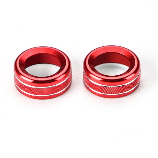 Auovo Audio Knob Cover Compatible with Subaru BRZ 2022-2026 for Toyota GR86 2022-2024 2025 2026 Interior Accessories Radio Knob Switch Rings (Audio Volume Button Ring-2PCS, Red)