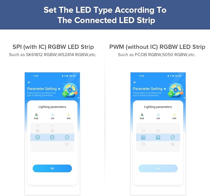 BTF-LIGHTING SP630E Bluetooth Controllers 4 Zones 2.4GHz RF RB3 Remote Kit Support FCOB COB SMD PWM or SPI RGB RGBW LED Strip WS2811 WS2812B WS2814 WS2815 SK6812 IC etc DC5V DC12V DC24V