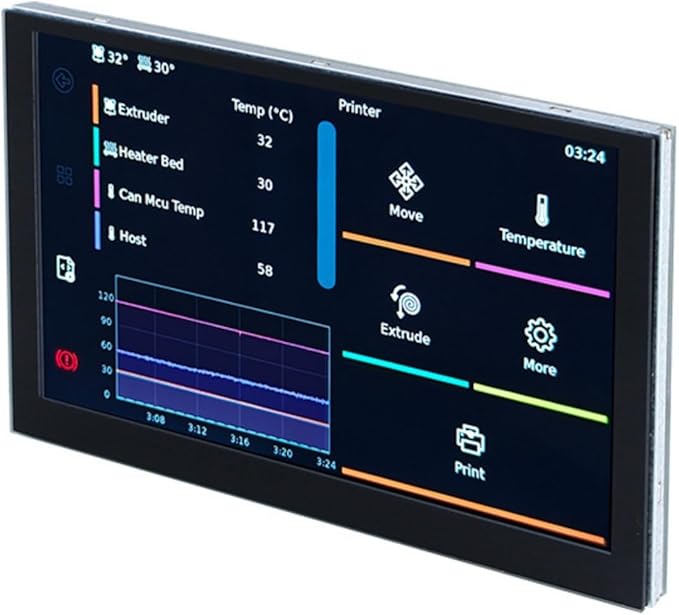 CM68 Cores Board Klippers Compatible 5inch Display Module Featuring 350cd/m² Brightness and 170° Viewing Klipper Input Shapings Control Module