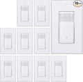 EverElectrix 10 Pack Motion Sensor Light Switch, Neutral Wire Required, Single Pole Only (Not 3-Way), Indoor in-Wall Occupancy Sensor with Wall Plate, Adjustable Timer, Title 24, UL Certified, White