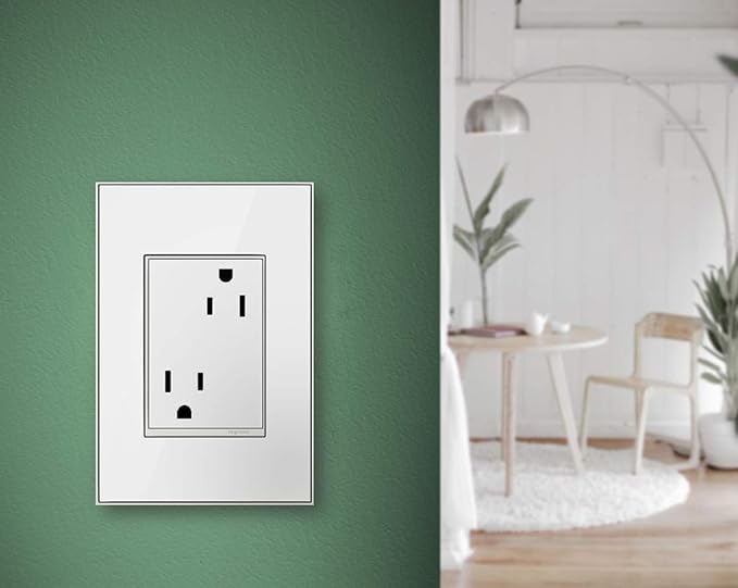 Legrand adorne 1-Gang + Wall Plate (1, Mirror White on White)