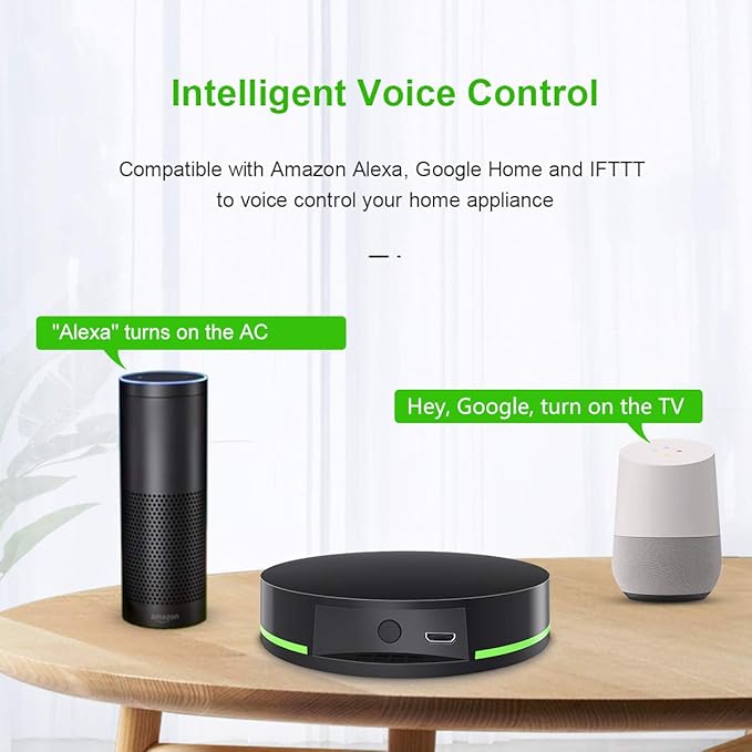 Smart IR Remote Control Hub WiFi Infrared Universal Remote Control IR Blaster Smart Home Automation Compatible with Alexa Google Home