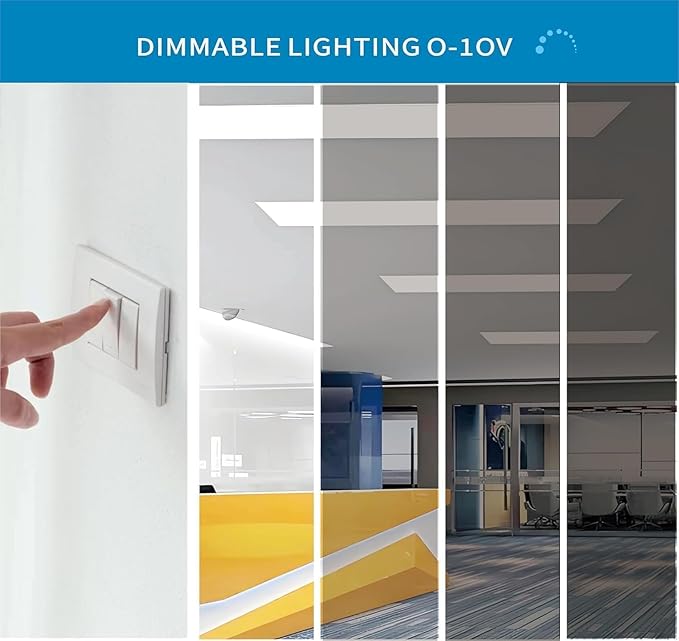 2x4 FT LED Light Flat Panel, 30-72W, 5 CCT 3K | 3.5k | 4K | 5K | 6.5K, Dimmable Recessed Drop Ceiling Lights, 3750/5000/6250/7500/9000 Lumen, Lay in Fixture for Commercial 120-277V, ETL DLC(6 Pack)