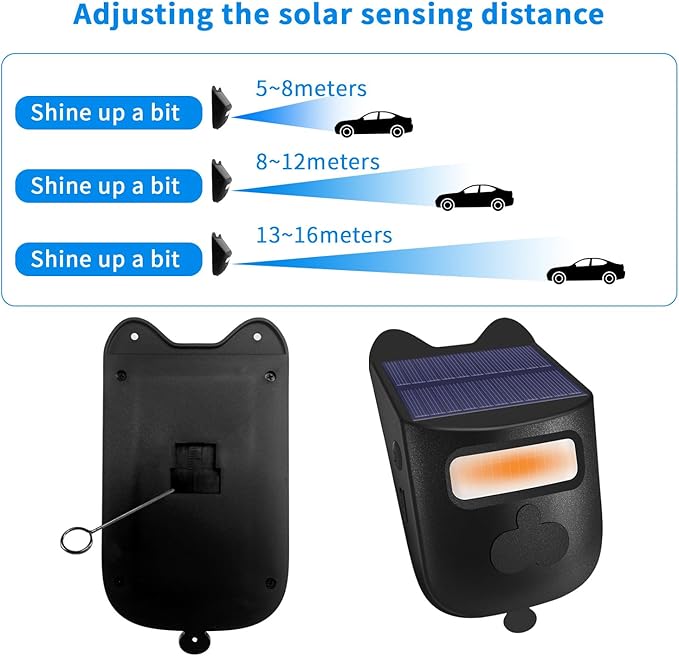 Qumox Solar-Powered Driveway Alert System - Wireless Motion Sensor Doorbell with Weatherproof Design for Home and Business Security (1 Sensor & 1 Receiver)