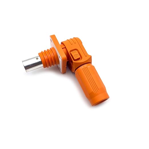 450A Battery Energy Storage Connector, 185mm² High Current Connectors IP67 Waterproof Crimping Wiring Power Adapter Quick Plug Terminal Right Angle Plug and Socket (1500V Black+Orange)