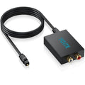 YGiTK 192kHz DAC Digital to Analog Audio Converter with Digital Audio Optical Cable,SPDIF Toslink Optical to RCA Converter for HDTV, DVD, Blu-Ray Players and Game Consoles