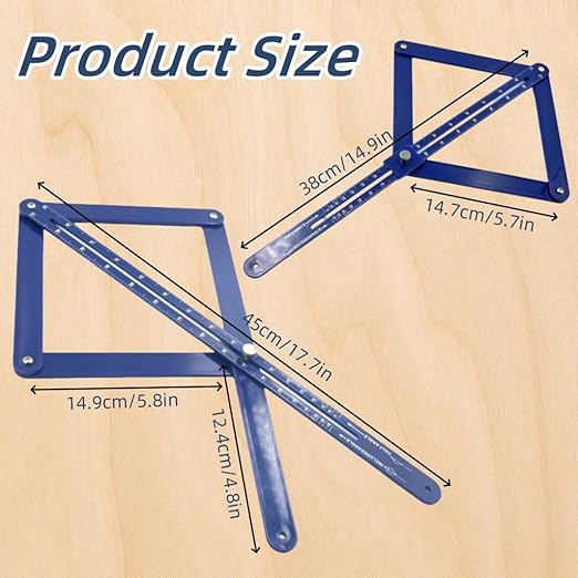 Premium Corner Angle Finder, Protractor Angle Finder Tool, Miter Angle Finder for Precise Cuts and Corner Measurements, Aluminum Alloy Build (Plastic-Short)
