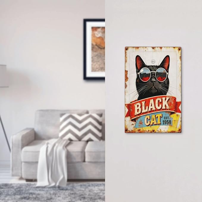 Bvtewkhz Black Cat Vintage No Device Single Blank Decorative Outlet Covers Light Switch Plate Electrical Receptacle Switchplate For Bathroom Kitchen Bedroom