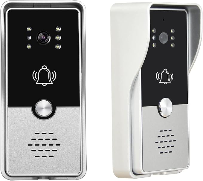 toncont Video Doorbell Intercom System, 7" Monitor Video Door Phone Kits, Wired Video Door Entry System, IR Night Vision Door Camera, Unlock, Dual-Way Intercom Outdoor Indoor for Home Villa (Black)