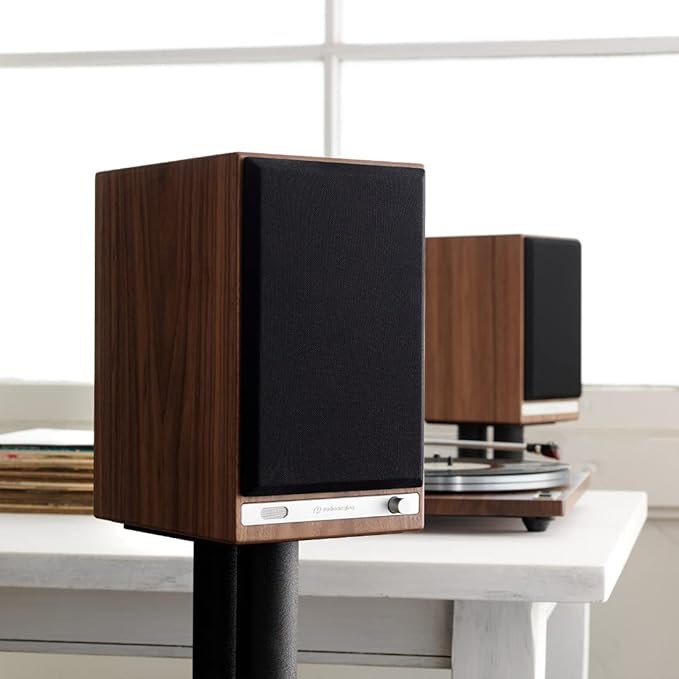 Audioengine HD6 Premium Powered Bookshelf Speakers | 150W Audiophile-Grade Bluetooth 5.0 Speakers with aptX HD | 24-Bit DAC | Real Wood Veneer