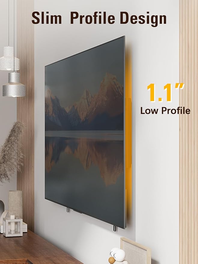 Mounting Dream Fixed TV Wall Mount, Low Profile Wall Mount Bracket for Most 42-90 Inch Television, Flush TVs Mount for Space Saving, Fits 16", 24", 32" Studs, Max VESA 800x400mm and 132lbs MD2361-32