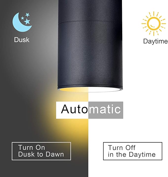 rosykite Dusk to Dawn Outdoor Wall Lighting,Double Up Down Aluminum Waterproof Wall Light with Sensor -Modern Outdoor Light Fixture for Porch, Backyard and Patio-ETL Listed (4 Pack)