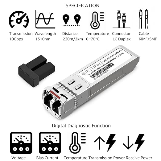 OPSTRAN 10GBASE-LRM SFP+ Optical Transceiver Module Compatible with Palo Alto PAN-SFP-Plus-LRM 10G SFP+ 1310nm 220m DDM Duplex LC MMF