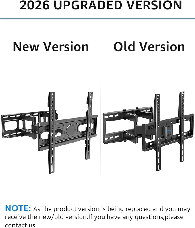 MOUNTUP UL Listed TV Wall Mount, Full Motion TV Mount for Most 26-65 Inch Flat/Curved TVs Fit 16" Wood Stud, Wall Mount TVs Bracket with Dual Swivel Articulating Arm Max VESA 400x400mm up to 88 LBS