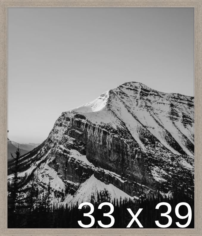 Frame It Easy 33 x 39 Rustic Gray Wood Frame (Derby)