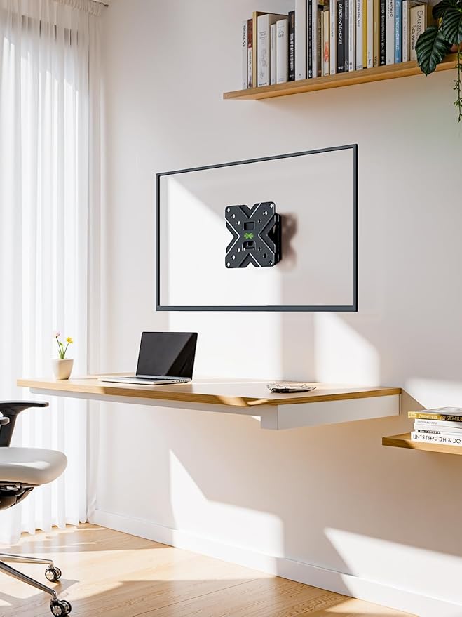 USX MOUNT Small TV Wall Mount Monitor Bracket | RV TV Mount | with Swivel and Tilt VESA Wall Mount for 10-26 27 32 inch LED OLED TVs and Monitors - VESA Size Up to 100x100mm and 22lb Capacity-XMS002