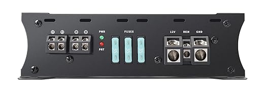 Car Audio Amplifier ZE1000.1 2000W Monoblock Class D MOSFET Subwoofer Audio, 1-4 Ohm Stable, Low Pass Crossover, Mosfet Power Supply, Stereo