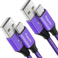 etguuds USB A to USB C Cable 4ft, 2-Pack, 3A Fast Charging Type C Charger Cord for iPhone 17 16 15 Pro Max 16e 17 Air, Samsung Galaxy S25 S24 S23 S22 S21 S20 A17 A16 A56 A55 Flip Fold, Purple
