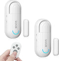 Sanjie Pool Door Alarms for Kids Safety/Home Security/Dementia,Wireless Door Alarms When Opened,Window Alarm sensors,0-120dB Volume Adjustable,4 Working Modes,2 Sensors 1 Remote Control