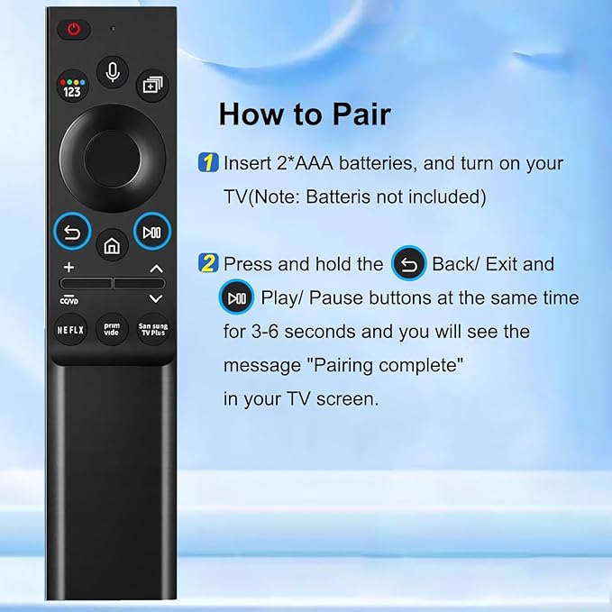 Voice Replacement Remote for All Samsung TV QLED 4K 8K UHD/Crystal UHD 4K/ NEO QLED SeriesTVs Q60A Q70A Q80A QN85A QN90A QN800A Series