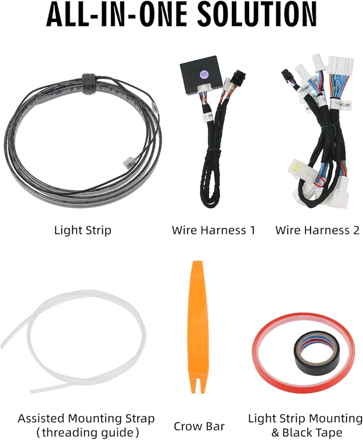 MAIMEIMI Ambient Light with Blind Spot Warning LED Compatible for Tesla Model Y (2020-2024) & 3 (2021-2023) AMD Interior Lights Strip for Tesla Custom Color Modes Neon Light Kit Plug-and-Play
