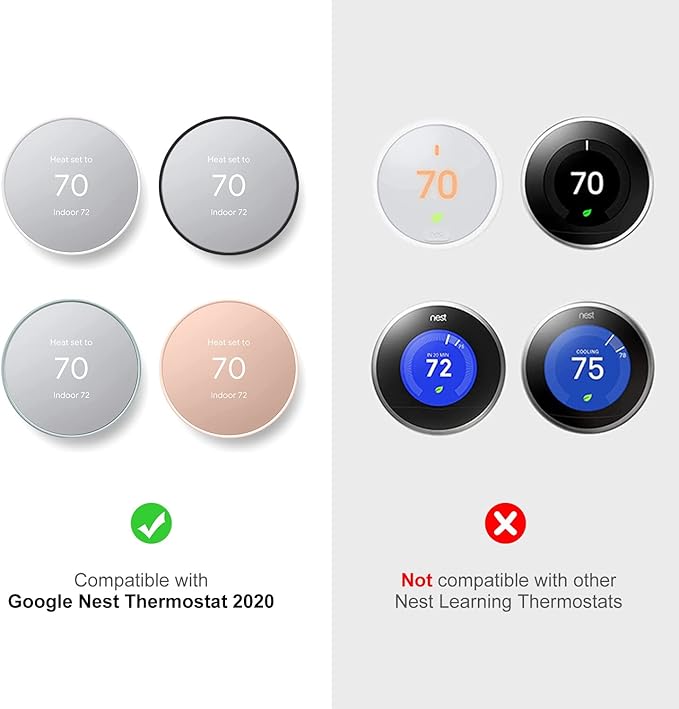 POPMAS Nest Thermostat Wall Plate - Compatible With Google Nest Thermostat 2020, Sand Metal Trim Plate, Cover Plate Trim Kit Accessory