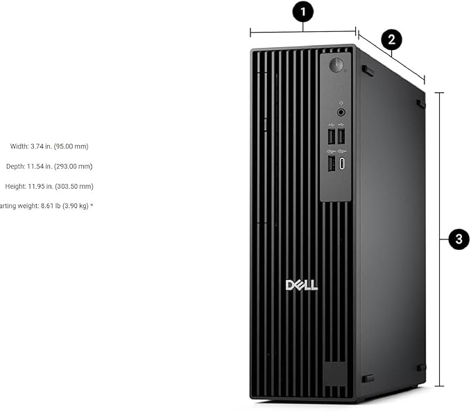 Dell Pro Slim QCS1250 Business Desktop, New OptiPlex Version, Intel Core i7-14700(20 Core, 28 Threads), 32GB DDR5 RAM, 2TB PCIe SSD, Ultra-Quiet Design, Dual 4K Monitor Support, USB-C, Windows 11