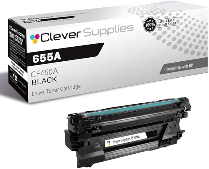 CS Replacement Toner Cartridge Compatible with HP 655A CF450A Black Color Enterprise M652dn M652n M653dh M653dn M653x M681 M681dh M681f M682 MFP M681 z MFP M682 z Toner Cartridge Black