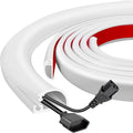 Silicone Wall Wire Hider, Side Open Wire Covers for Cords on Wall, 10FT Self-Adhesive Flexible Cord Hider for Mounted TV, Home Office, Cavity 0.63" W x 0.31" H
