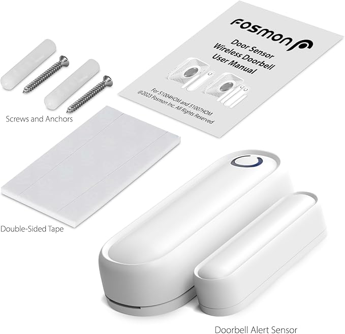 Fosmon 4 Pack WaveLink 51018HOM Add-On Door Contact Sensor Unit (No Receiver) - White