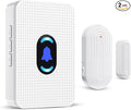 Daytech Wireless Door Sensor Chime Door Entry Chime with 800ft Range 20 Chimes 5 Adjustable Volume Door Open Chime for Business/Home/Office/Store When Entering, 1 Sensor + 1 Receiver