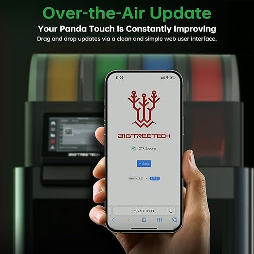 BIGTREETECH Panda Touch for Bambu-Lab P1S, P1P, X1C, X1E, A1, A1 Mini 3D Printers, Support Multi Printers and AMS Management Upgrade Wireless Touch Screen