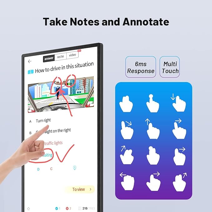 JYXCN Smart Board, 49" Digital Whiteboard, Electronic Smartboard for Classroom Office Home, Screen Mirroring from Android and iOS for Live Streaming (Board Only)