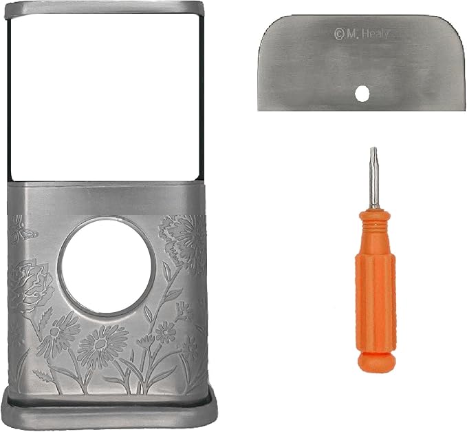 Garden Video Doorbell Cover (Compatible with Ring 3, 3 Plus, 4, Battery Plus, and Battery Pro) (Nickel Silver)