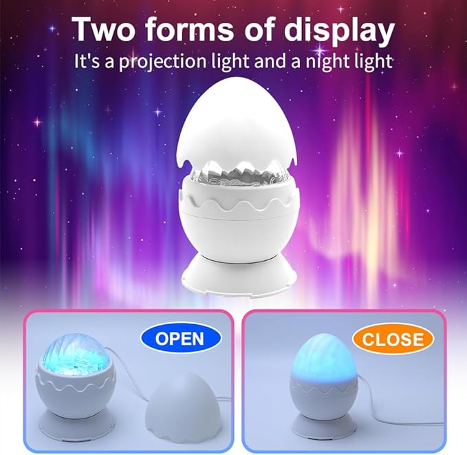 XBYZZRS Galaxy Projector Egg Night Light Projector USB-Powered Mood Lighting Adult Kids Night Light Adjustable Colors Lights for Bedroom Aurora Halloween Decorations Christmas Gift