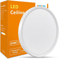 RLEDPZTX Led Flush Mount Ceiling Light,16 Inch 32w 3480lm,3000k/4000k/6000k 3CCT Selectable, Round Modern Flat Panel Super Slim Led Ceiling Light,for Living Dining Kitchen Bedroom Room (1Pack-White)