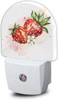 YESPOAK Night Light,Strawberry Berry Flower Night Lights Plug Into Wall Dusk to Dawn Sensor for Bedroom,Bathroom and Living Room for Women/Girls Gifts