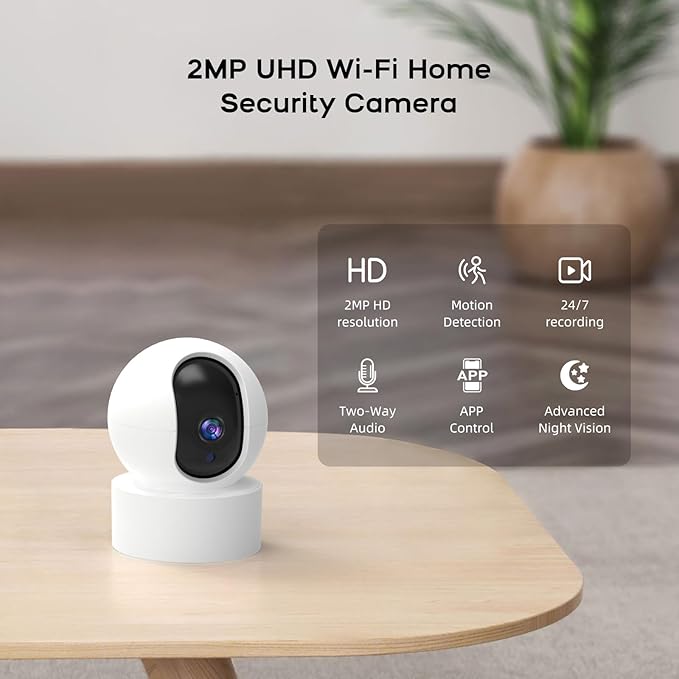 LWOHSI Wireless Home Alarm Camera System,Smart Home Security Systems with T53 HD Camera,Phone APP Alert,Door/Window Sensors,SOS Button,Compatible with Alexa for Home,Apartment,No Contract Fee