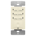 ENERLITES 4-Hour Countdown Timer Switch, 5-10-30-60 Min, 2-4 Hour, for Bathroom Fans, Heaters, Lights, LED Indicator, 120VAC 800W, No Neutral Wire Required, UL Listed, HET06-J-LA, Light Almond