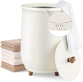 Tangkula Towel Warmer Bucket, 23L Large Luxury Bucket-Style Towel Warmer w/Fragrant Disc Holder, ETL Certified Bath Heater w/3-Level Heating, 20/40/60/90 Min Timer & Auto Shut Off (Handle, 23L, Grey)
