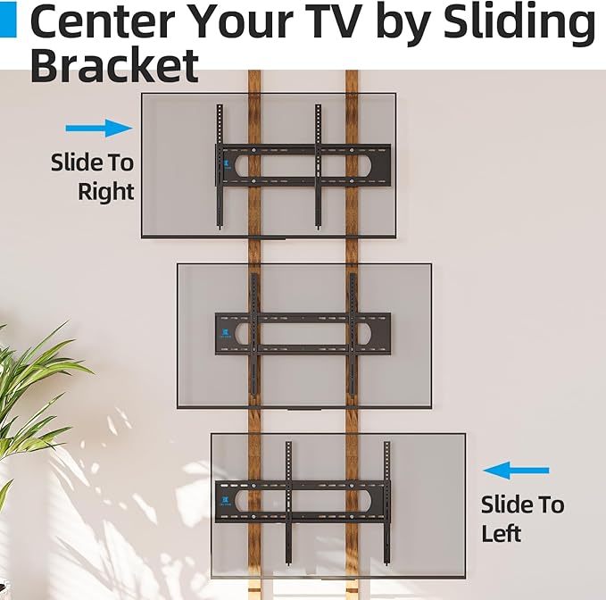 85 86 98 100 inch Heavy Duty TV Wall Mount for 55-120 inch Large TVs up to 220 LBS & 900x600mm Vesa, Ultra Slim Fixed TV Mount, Low-Profile TVS Bracket, 16" 24" 32" Wood Stud, Fit Most 65+ 75+ 120 TVs