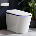 WANSID Elongated Smart Toilet With Bidet Built-in, Auto Open/Close Lid, Soft-Closed Heated Seat, Tankless Auto/Knob/Sensor/Remote Flush, Warm Wash & Dryer, Massage Clean, Gentle Night Light
