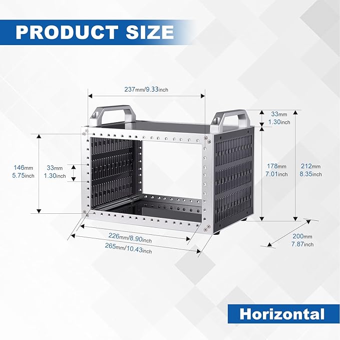 GeeekPi DeskPi RackMate TT Mini Server Cabinet for Mini PC, Network, Servers, Audio, and Video Equipment