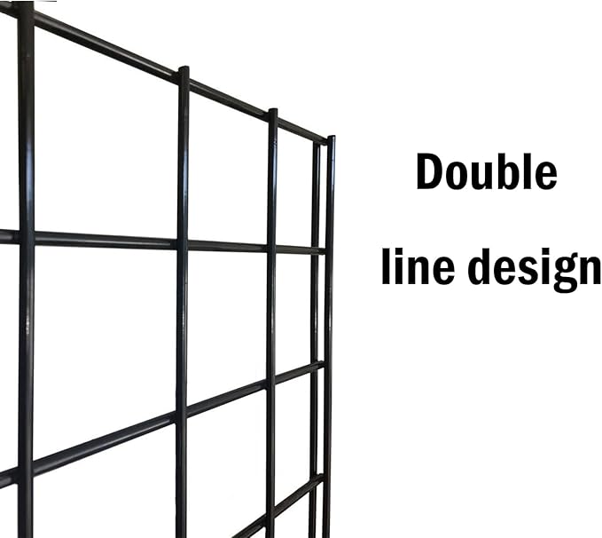 NEESEEYEE Commercial Grade Gridwall Panels – Heavy Duty Grid Panel for Any Retail Display, 2’ Width x 4’ Height, 3 Gridwall Panels Per Carton (Black Finish)