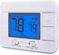 Aowel Non Programmable Thermostat for Home 1 Heat/ 1 Cool Single-Stage System, with Room Temperature Monitor (LCD Blue Backlit Screen)