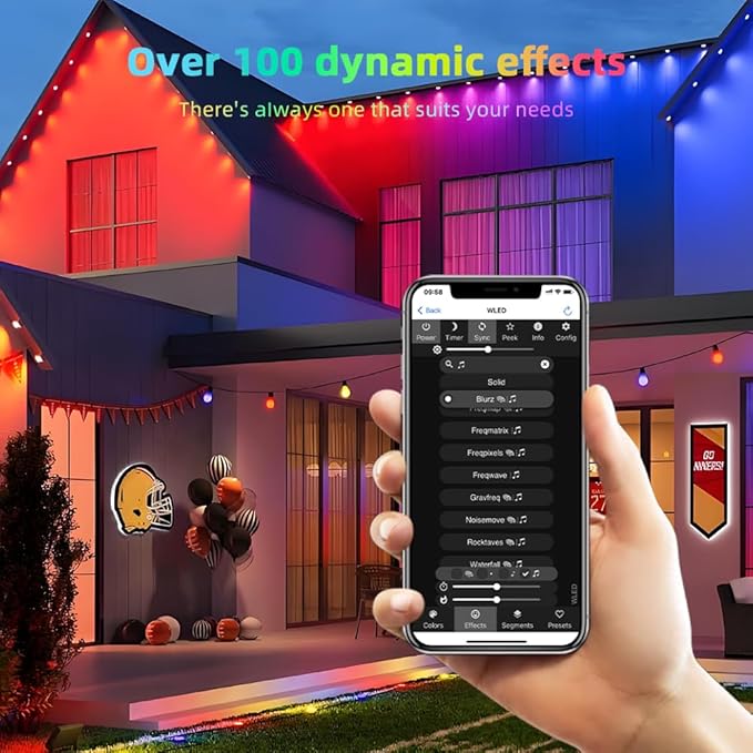 WeGoIOT Waterproof ESP32 WLED Controller with Mic , Project for Pool Boat Landscape Outdoor Lights IP65 Dynamic RGB IC DIY Lighting WiFi APP Control for WS2812B DC5-24V RGBW LED Controller (1 Channel)