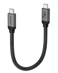 Silkland USB 4 for Thunderbolt 4 Cable 1FT, 40Gbps Data Transfer, 240W PD3.1 Fast Charging, 8K@60Hz, Short USB C Data Cable Compatible with Thunderbolt 3, iPhone 17/16, SSD, MacBook, Hub, Dock