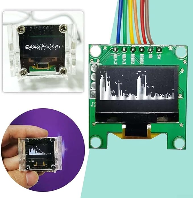 Audio Spectrum Display Analyzer with Dual Channel VU Meter and Multi Mode Screen (Without Box)